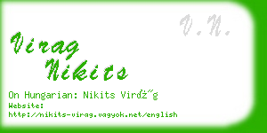 virag nikits business card